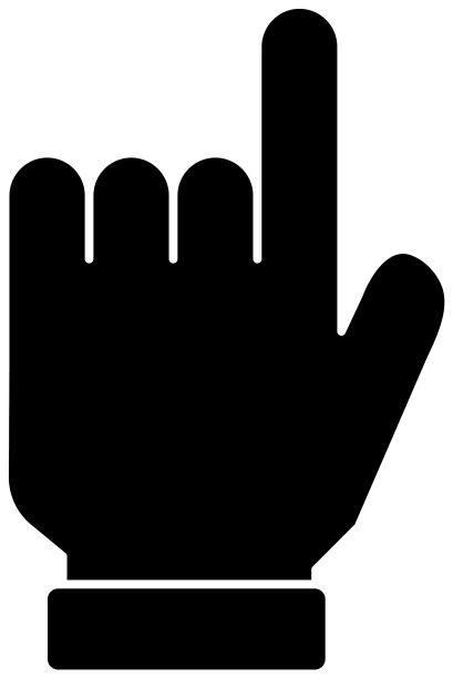 黑色是一个可爱的手势图片下载