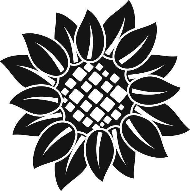 自然向日葵图标简约风格图片下载
