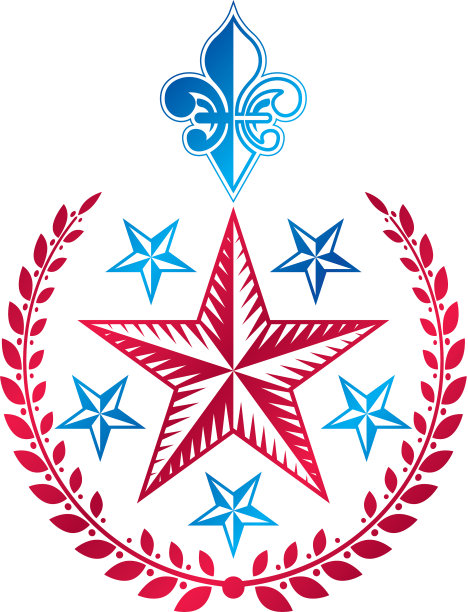 用皇家百合装饰的军星徽图片下载