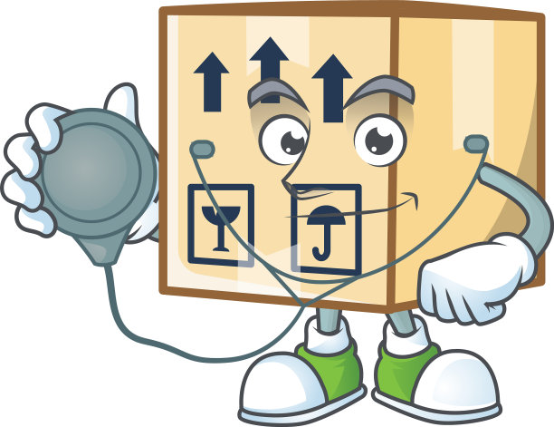 博士箱硬纸板封闭的货物包装图片下载