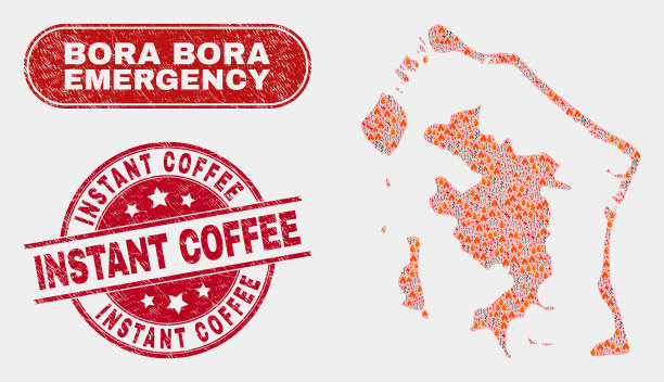 灾难和紧急拼贴波拉波拉地图图片下载