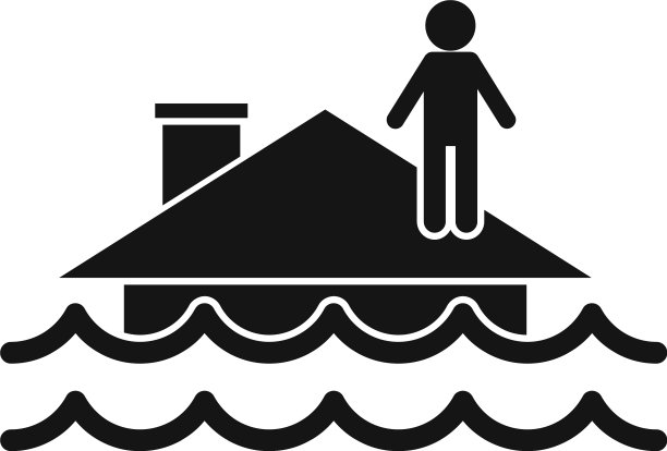 洪水屋图标简单的风格图片下载