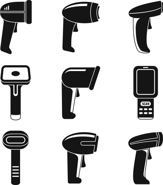 市场条码扫描器图标设置简单风格图片下载