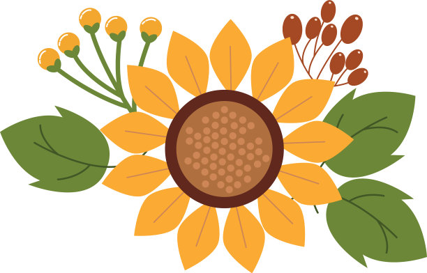 秋葵花季节孤立图标图片下载