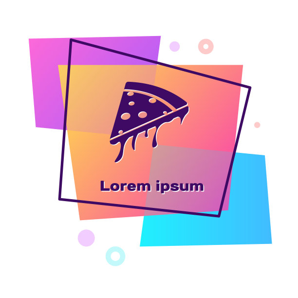 紫色切片披萨图标孤立在白色图片下载