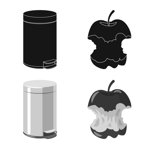 设计垃圾和垃圾的图标集图片下载