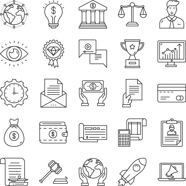 包装商业法律概念图标图片下载