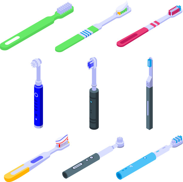 牙刷图标设置等距样式图片下载