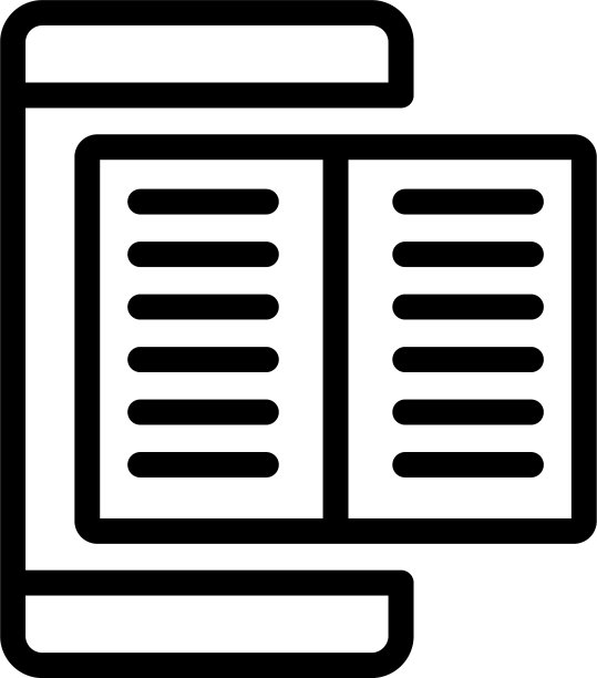 打开教科书上的智能手机图标轮廓样式图片下载