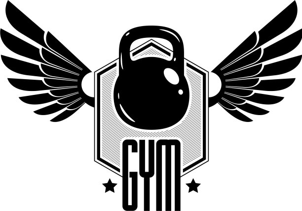 健身和重量级健身房体育俱乐部标志图片下载