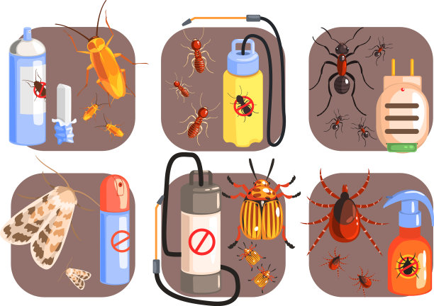 有害生物防治图标合集图片下载