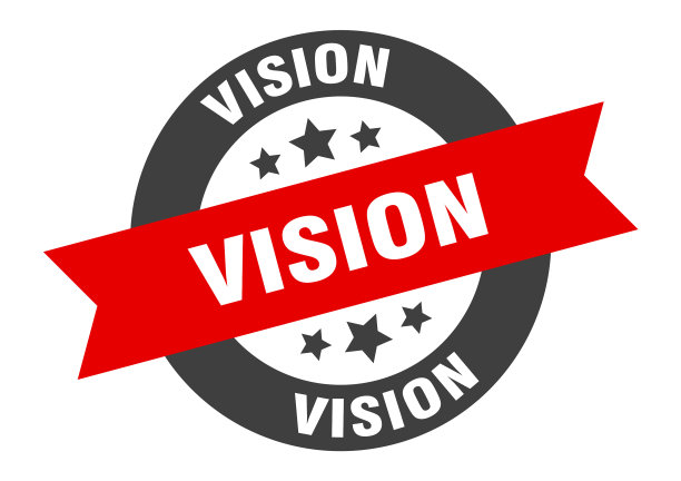 视觉标志视觉黑红圆丝带贴纸图片下载