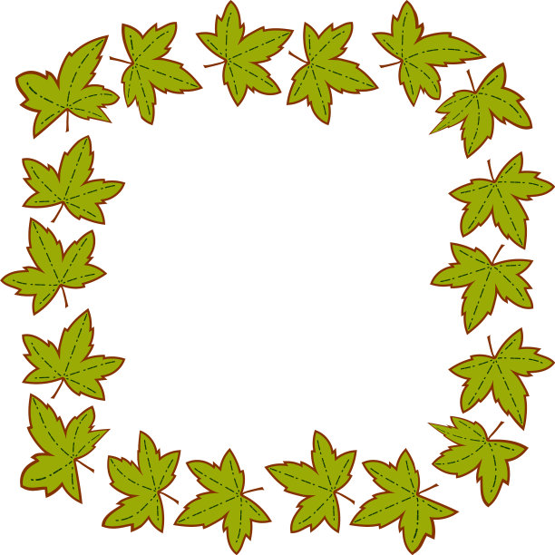 绿叶框架图片下载