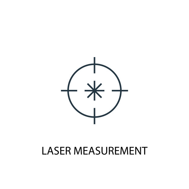 激光测量概念线图标简单图片下载