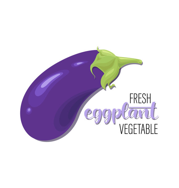 鲜茄子蔬菜孤立图标图片下载