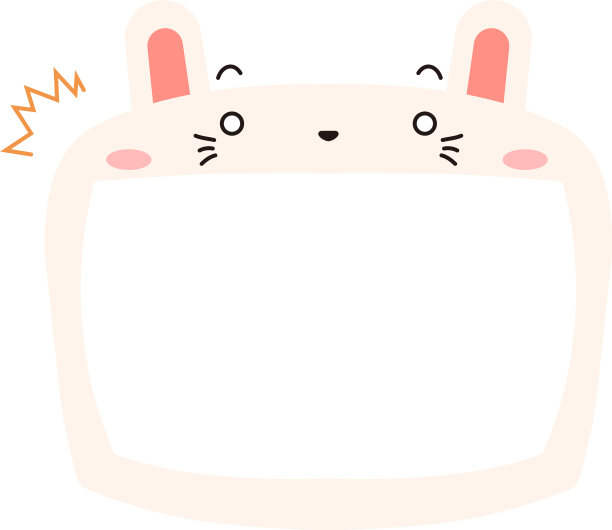 可爱的白兔白板图片下载