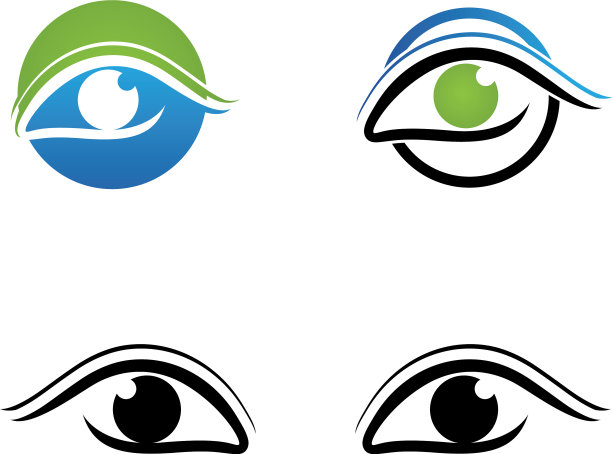 眼部护理标志设计图片下载