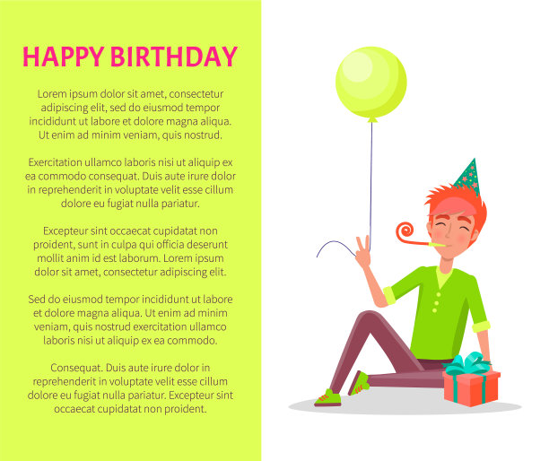 生日快乐，明信片，男人派对喇叭在嘴里图片下载