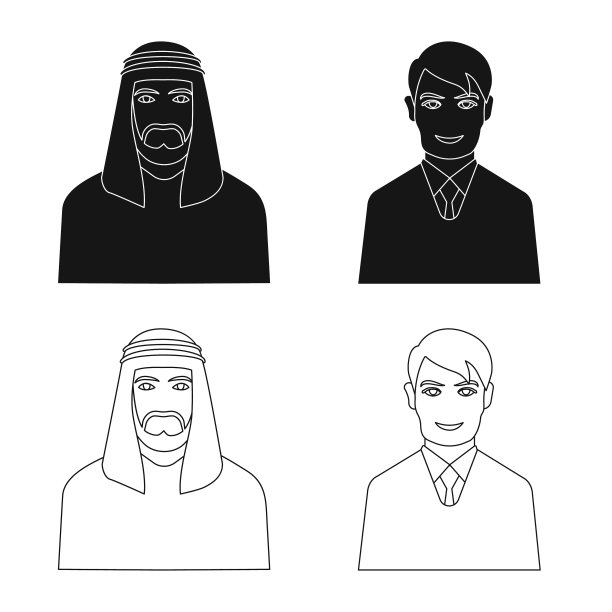 孤立对象发型和职业标志图片下载