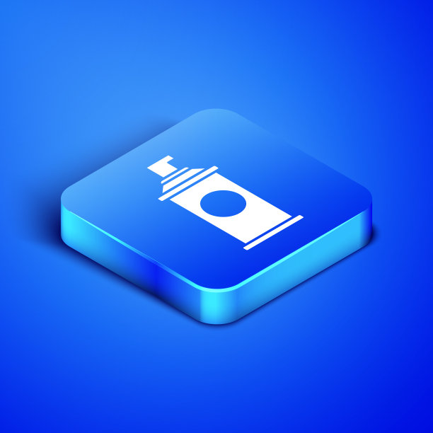 等距剃须凝胶泡沫图标孤立在蓝色图片下载