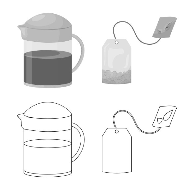 设计健康和花卉的图标集图片下载