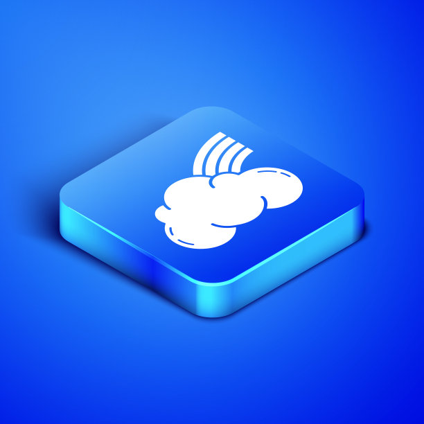 等距彩虹与云图标隔离图片下载