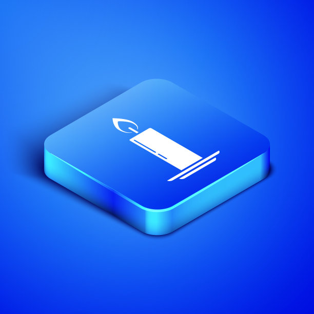 等距燃烧的蜡烛在烛台图标图片下载