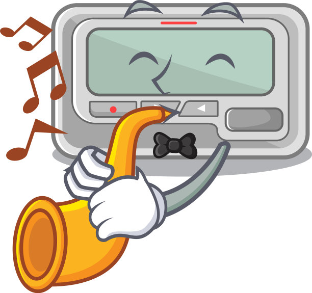 喇叭玩具寻呼机在字符形状图片下载