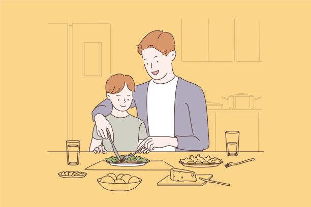 家庭纽带，幸福养育理念图片下载