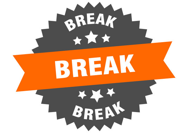 断线标志断线橙黑色圆形带标签图片下载