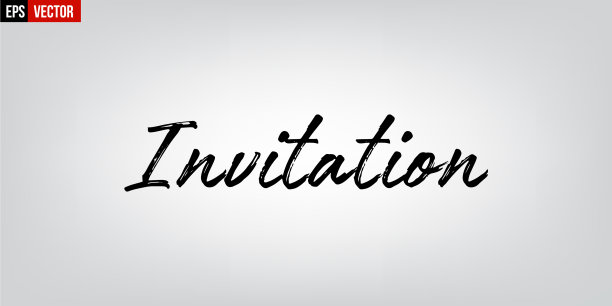邀请英文排版在灰色背景图片下载