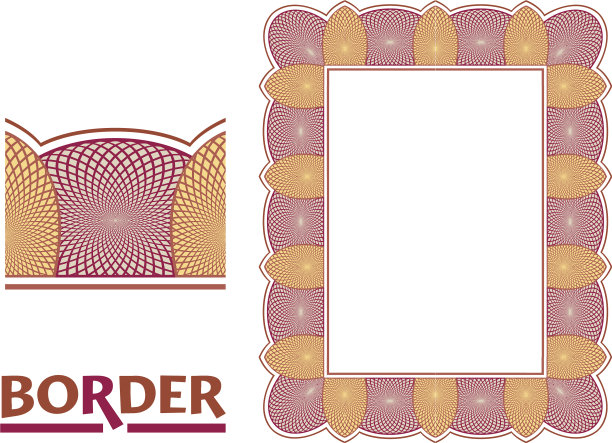 证书和奖项边界-平铺框架图片下载