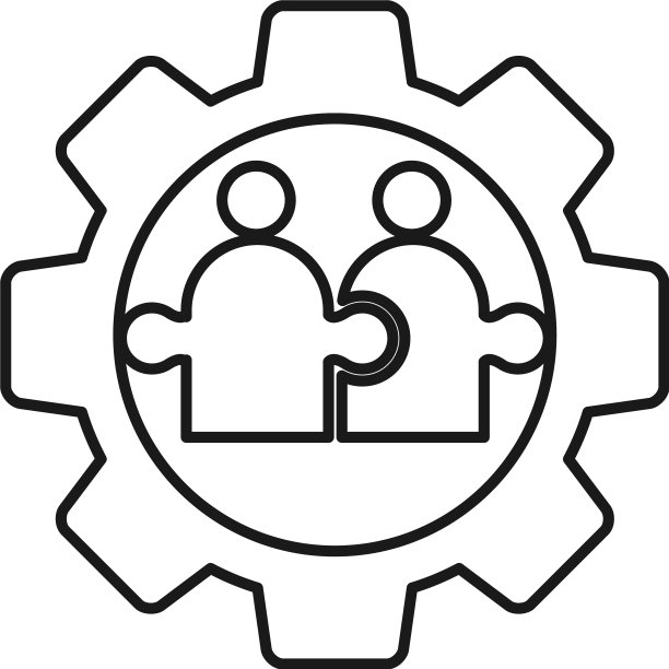 齿轮拼图团队合作图片下载