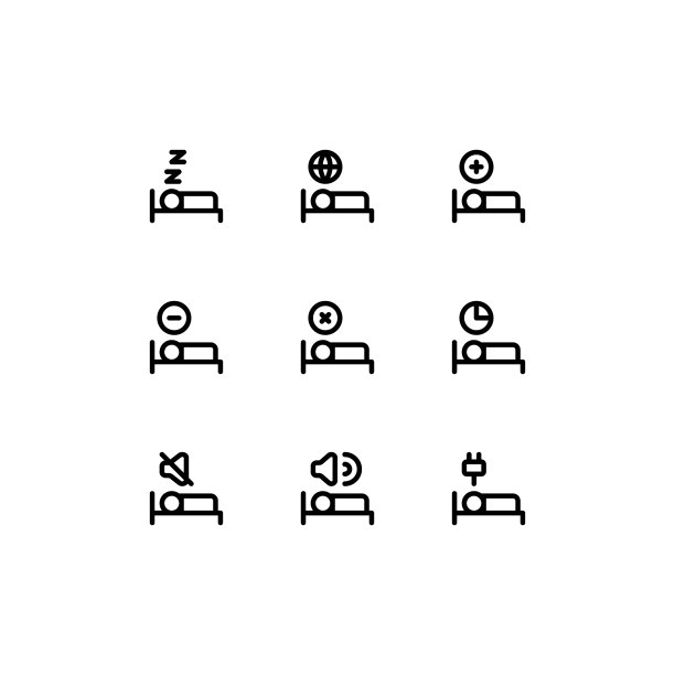 设置睡前休息睡眠图标图片下载