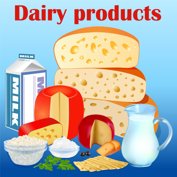 背景设置乳制品与乳酪酸图片下载