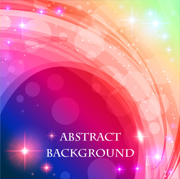 明亮的霓虹灯背景与太空星星和图片下载