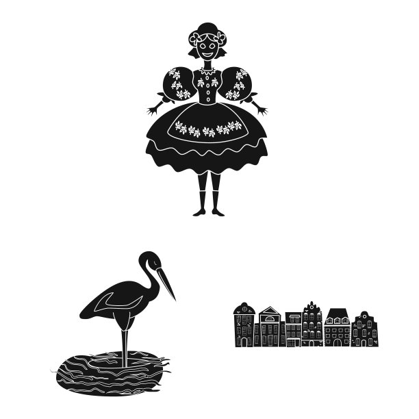 设计遗产和地标标志集图片下载