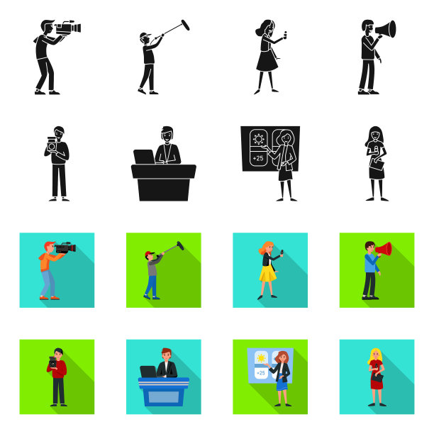 新闻和工作室标志集图片下载