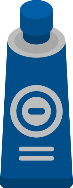 头发染蓝管图标等距造型图片下载