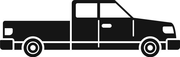 旅行皮卡图标简单的风格图片下载