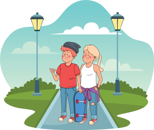 青少年朋友微笑和问候图片下载