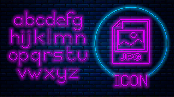发光的霓虹灯JPG文件文件下载图像图片下载