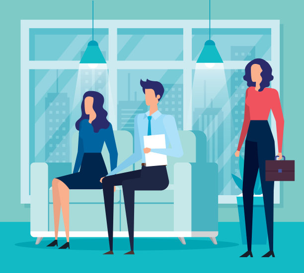 与商界女性和商界人士合作图片下载