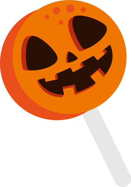 万圣节南瓜糖果孤立图标图片下载