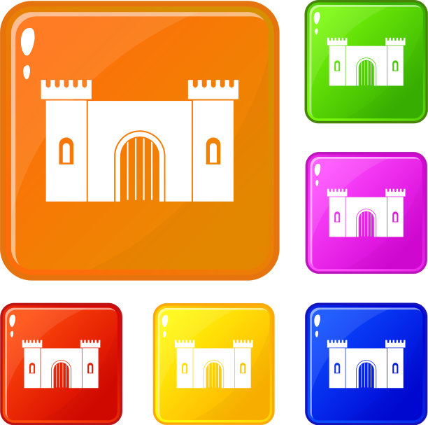 要塞与门的图标设置颜色图片下载