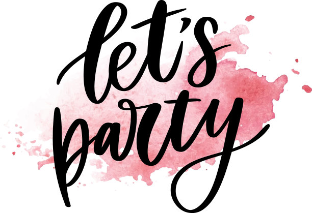 让派对灵感手绘字体图片下载
