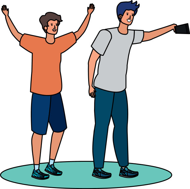 一群年轻人在自拍图片下载