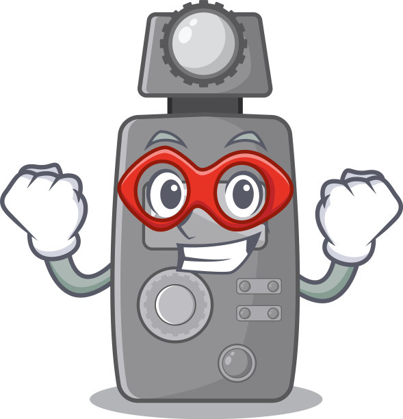 超级英雄光表与卡通隔离图片下载