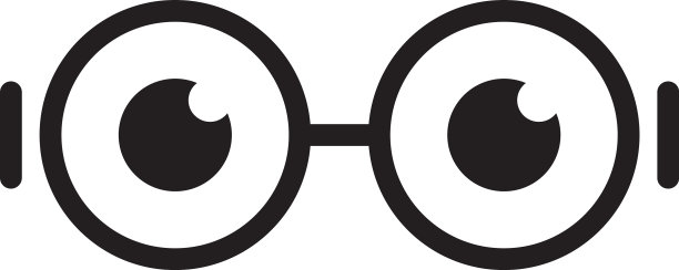 眼镜平面设计模板隔离图片下载