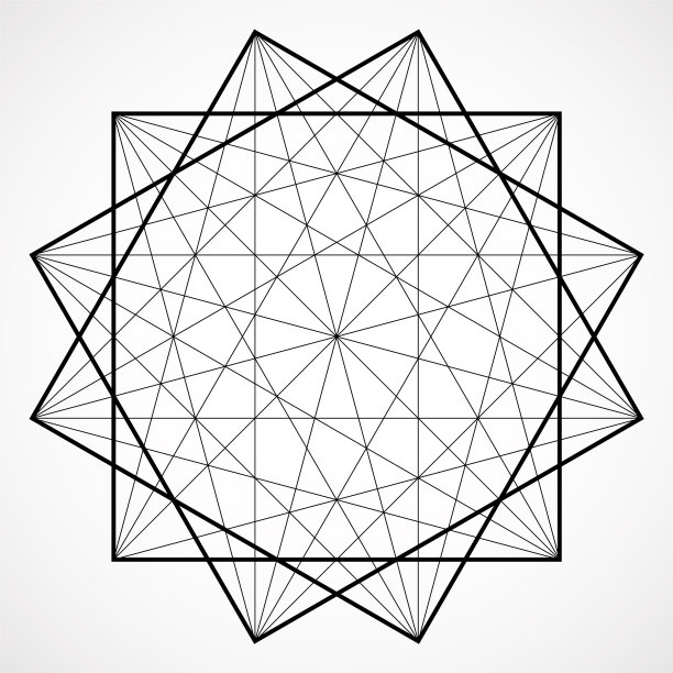 线框多边形元素几何图片下载